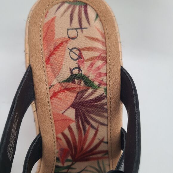 NEW B.O.C. Cora Platform Wedge Sandal Black SZ-10 Comfort Open Toe Boho - Picture 7 of 9
